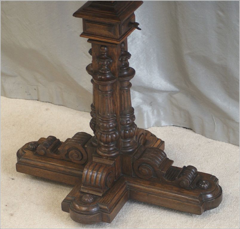 7016 Antique Oak Reading Table, Lectern (8) - Base